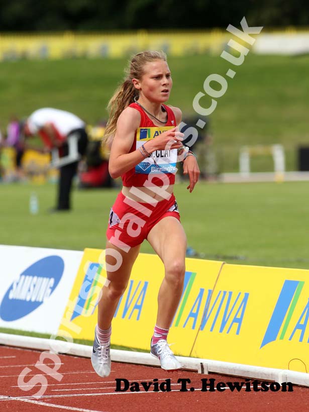Bobby Clay in the under-20s 3000 metres, 2012 Samsung Diamond League, Birmingham.